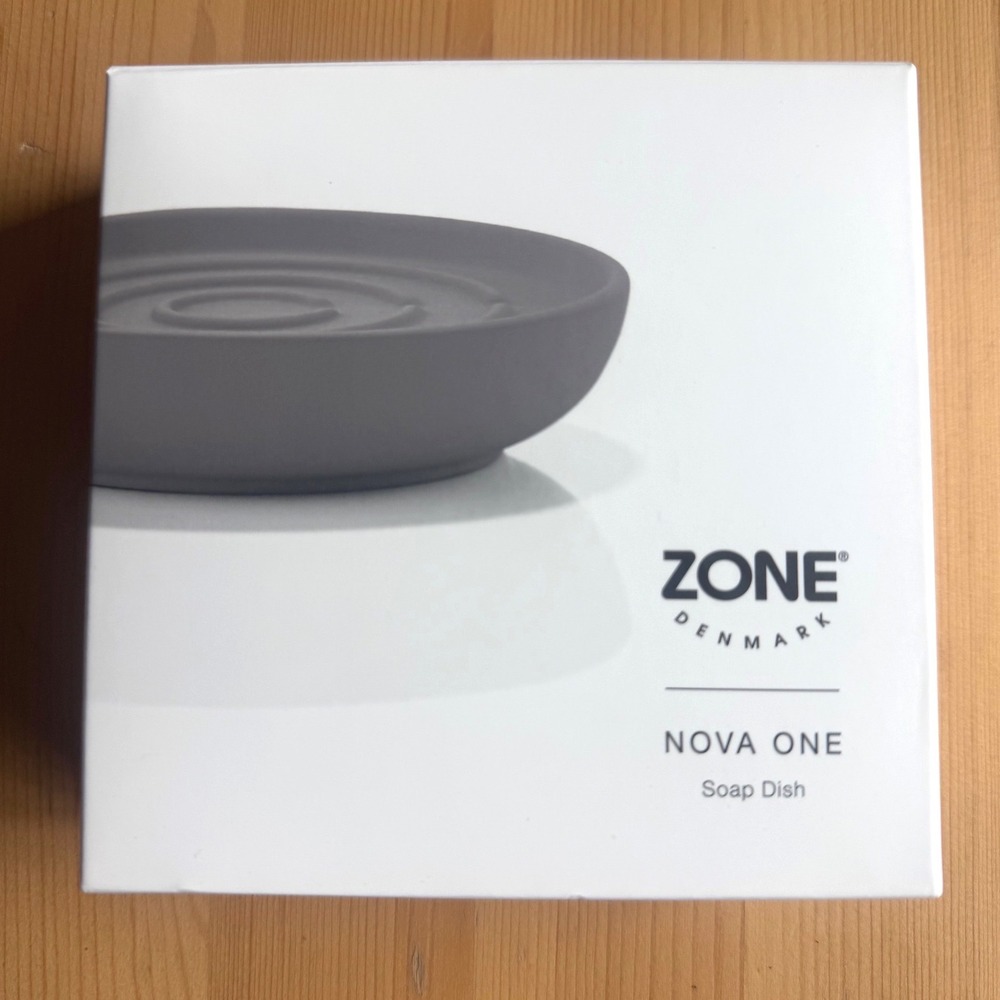 Zone‎ Denmark Nova One Soap Dish Gull Grey Porcelain Thomas Dudzinski 4"x1"